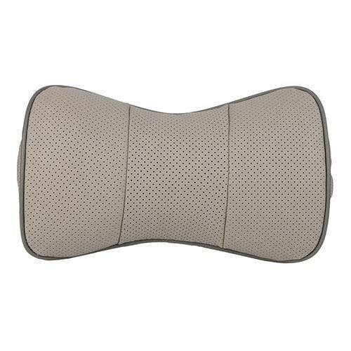 Planet Gates Gray 1 pc top layer leather car Headrest support neck/Auto seat safety pillow cowhide/ O SHI CAR pillow protection cervical spine