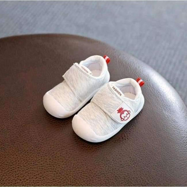 Spring Infant Toddler Shoes High Quality Baby Girls Boys Shoes Cartoon Cotton Non-Slip Babies Kids First Walkers Shoes - Gray / 1