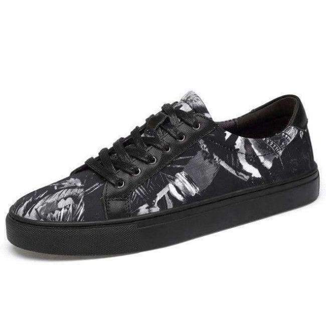 Planet Gates Orange / 10 Cool Men's vulcanity shoes Sneakers cow leather mesh canvas mens street shoes fashion graffiti top quality size 36-47 RAPQUE