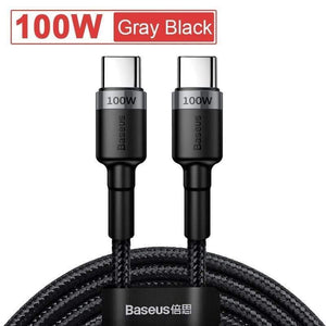 Baseus USB C to USB Type C Cable for Xiaomi Redmi Note 8 Pro Quick Charge 4.0 PD 100W Fast Charging for MacBook Pro Charge Cable