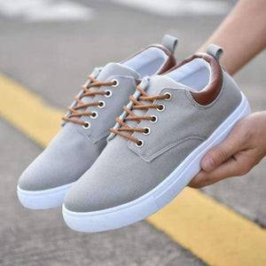 Planet Gates Gray / 11 REETENE New Arrival Spring Summer Comfortable Casual Shoes Mens Canvas Shoes For Men Lace-Up Brand Fashion Flat Loafers Shoe