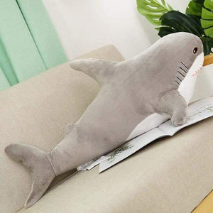 Ins 15/45/60cm Giant Shark Plush Stuffed Toy Soft Speelgoed Animal Reading Pillow For Christmas Gifts Cushion Doll Gift For Kids
