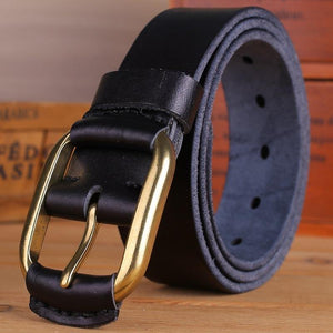 Belt Men High Quality Luxury 100% Real Cowhide Full Grain Genuine Leather Camel Cowboy 3.8 Cm Masculine Soft