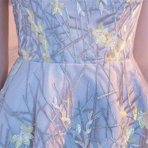 Planet Gates Gray / 2 / China Short Sleeve Fashion Designer Lace Illusion Flowers Pattern Elegant Cocktail Gowns Cocktail Dress LX340