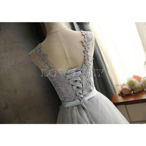 Planet Gates Gray / 2 Robe Cocktail Party Dress 2017 Elegant Backless Short Cocktail Dresses Adjustable Lace Up Back Prom Dress CH604B