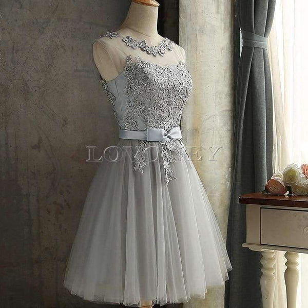 Planet Gates Gray / 2 Robe Cocktail Party Dress 2017 Elegant Backless Short Cocktail Dresses Adjustable Lace Up Back Prom Dress CH604B