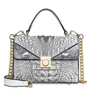 Quality Luxury Alligator Lady Bags New Retro PU Leather Women Single Shoulder Bag Fashion Chain