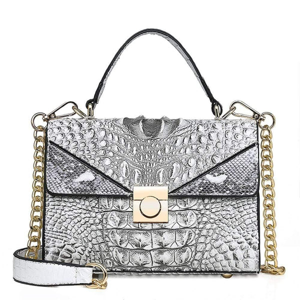Quality Luxury Alligator Lady Bags New Retro PU Leather Women Single Shoulder Bag Fashion Chain