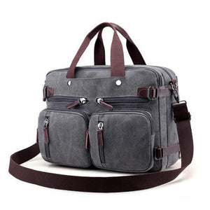 Planet Gates Gray / 38x27x18CM Men Handbags Canvas Shoulder Crossbody Messenger Bags Solid High Capacity Man Casual Travel Multifunction Back Pack Laptop 2018