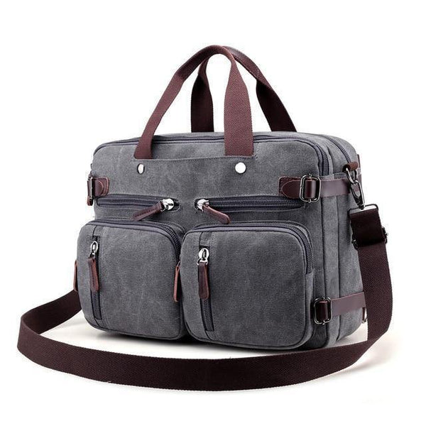Planet Gates Gray / 38x27x18CM Men Handbags Canvas Shoulder Crossbody Messenger Bags Solid High Capacity Man Casual Travel Multifunction Back Pack Laptop 2018