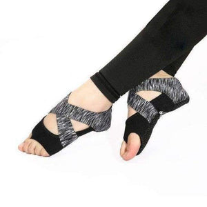 Planet Gates Gray / 39-40 Fitness Ladies Girls Women Antiskid Sport Pilates Yoga Non Slip Grip Elasticity Softness Shoes Air Yoga Socks