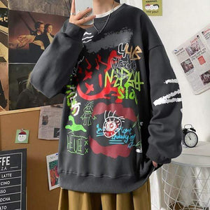 Planet Gates Gray / 3XL185-210CM73-105KG Hoodie Sweatshirt Mens Hip Hop Pullover Hoodies Streetwear Casual Fashion Clothes Colorblock Hoodie Cotton