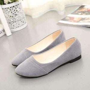 Planet Gates Gray / 4 2018 New Arrived Simple Design Pointed Toe Suede Women Flats Shallow Slip on Comfort Boat Shoes Fashion Office Lady Casual Shoes