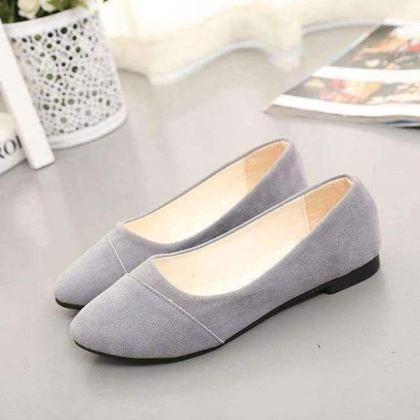 Planet Gates Gray / 4 2018 New Arrived Simple Design Pointed Toe Suede Women Flats Shallow Slip on Comfort Boat Shoes Fashion Office Lady Casual Shoes