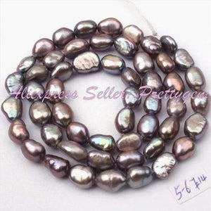 Planet Gates Gray 4-6x5-8mm Freeform Freshwater Pearl Natural Stone Beads For Necklace Bracelet Jewelry Making Spacer Strand 14" Free Shipping