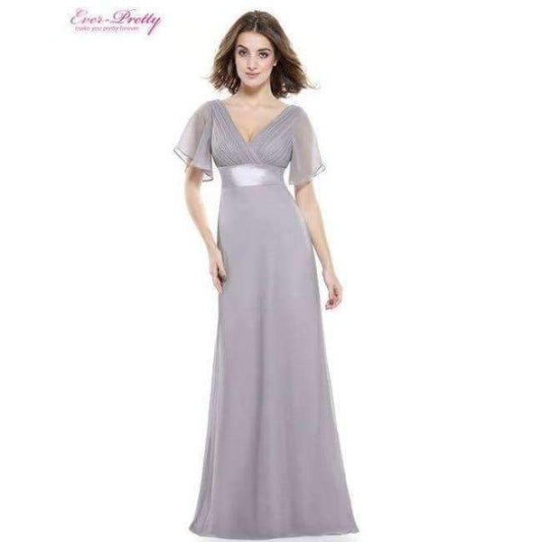 Planet Gates Gray / 4 / China Evening Dresses  Padded Trailing Flutter Sleeve Long Women Gown 2018 New Chiffon Summer Style Special Occasion Dresses