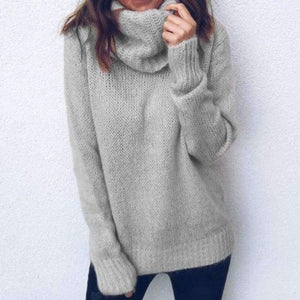 Planet Gates Gray / 4XL Women Sweater Solid Winter Knitted Long Sleeve Casual Lady's Sweater Plus Size Mohair Pullover Tops