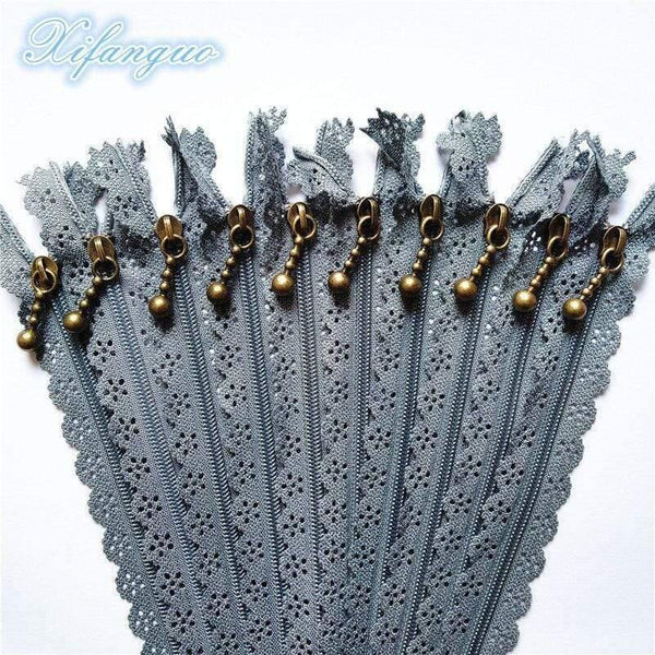 Planet Gates Gray / 5pcs / 25cm 5/10pcs 25cm 10 Inch DIY 3# Nylon Coil Flower Zipper For DIY Sewing Tailor Handicraft Bed Bag (20 Colors) #
