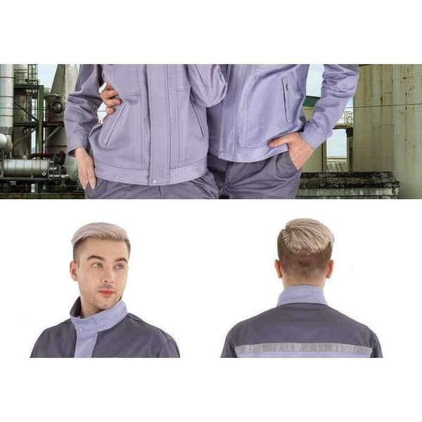 Planet Gates Gray / 5XL Working clothes men woman Welding machine repair large size Coveralls stitching protective safety work jacket cleaning uniform