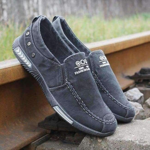 Planet Gates Gray / 6.5 Canvas Men Shoes Denim Lace-Up Men Casual Shoes New 2018Plimsolls Breathable Male Footwear Spring Autumn Hz