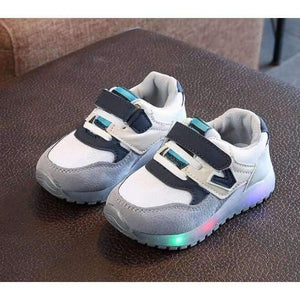 Planet Gates Gray / 6.5 European Cool baby sneakers high quality colorful lighting breathable boys girls shoes Cool flash baby first walkers