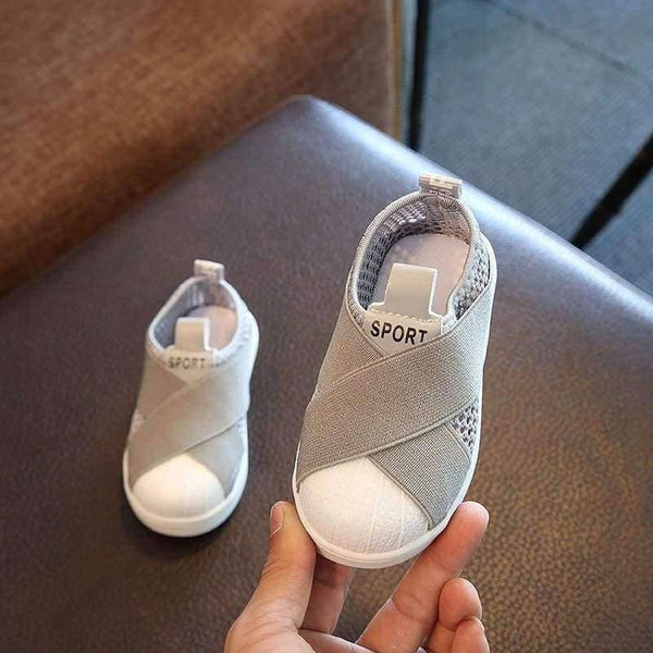 Planet Gates Gray / 6.5 Fashion breathable mesh children sneakers canvas slip on cool kids shoes casual baby girls boys shoes