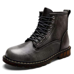 Planet Gates gray / 6.5 Vancat High Quality Genuine leather Autumn Men Boots Winter Waterproof Ankle Boots  Martin Boots Outdoor Working Boots Men Shoes