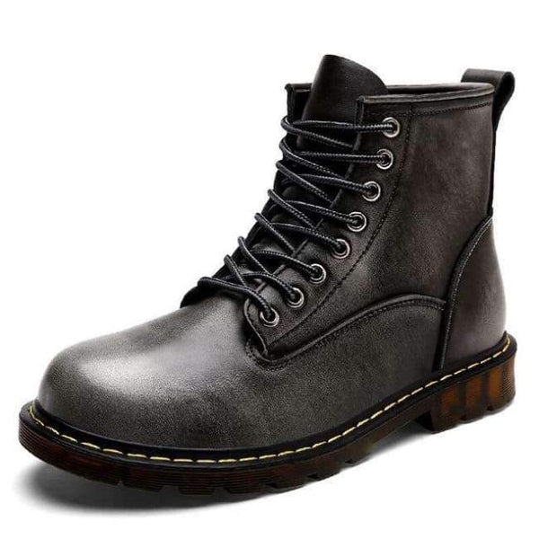 Planet Gates gray / 6.5 Vancat High Quality Genuine leather Autumn Men Boots Winter Waterproof Ankle Boots  Martin Boots Outdoor Working Boots Men Shoes