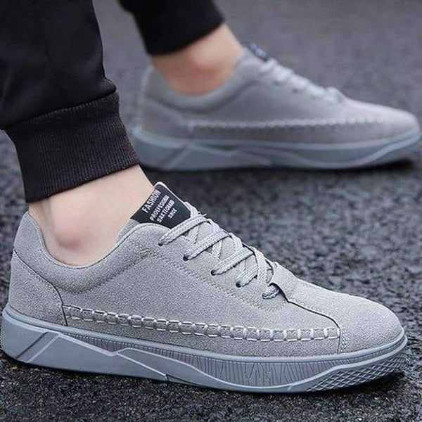 Planet Gates Gray / 6 Men's Vulcanize Shoes lace-up solid shallow fashion male sneakers cotton fabric comfortable man shoes 2018 sapatos