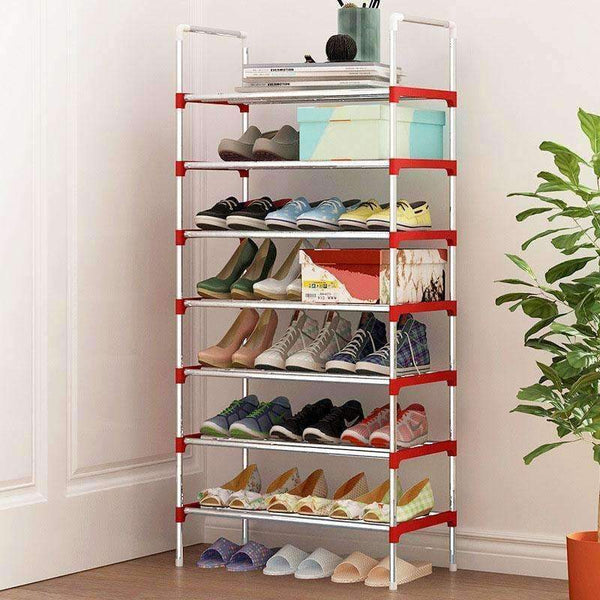 Planet Gates gray 8 Layers Shoe Rack Galvanized steel pipe shoe cabinet shoe organizer removable shoe storage for home furniture Keep Room Neat