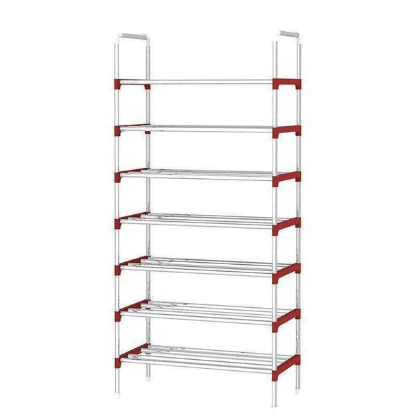 Planet Gates gray 8 Layers Shoe Rack Galvanized steel pipe shoe cabinet shoe organizer removable shoe storage for home furniture Keep Room Neat