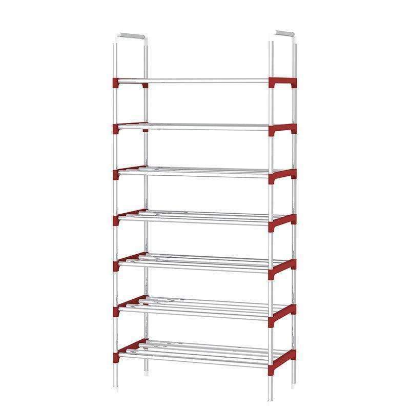 Planet Gates gray 8 Layers Shoe Rack Galvanized steel pipe shoe cabinet shoe organizer removable shoe storage for home furniture Keep Room Neat