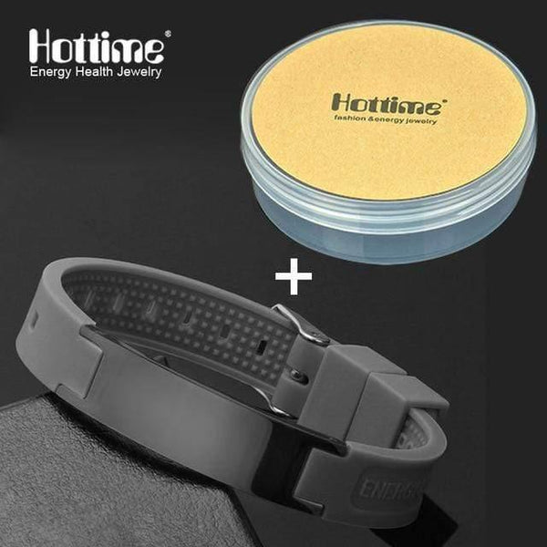 Planet Gates Gray And Box Power Energy Wristbands Balance Ion Magnetic Therapy Fashion Silicone Bands Bracelets Therapy Body Keep Your Healty Healing Pain
