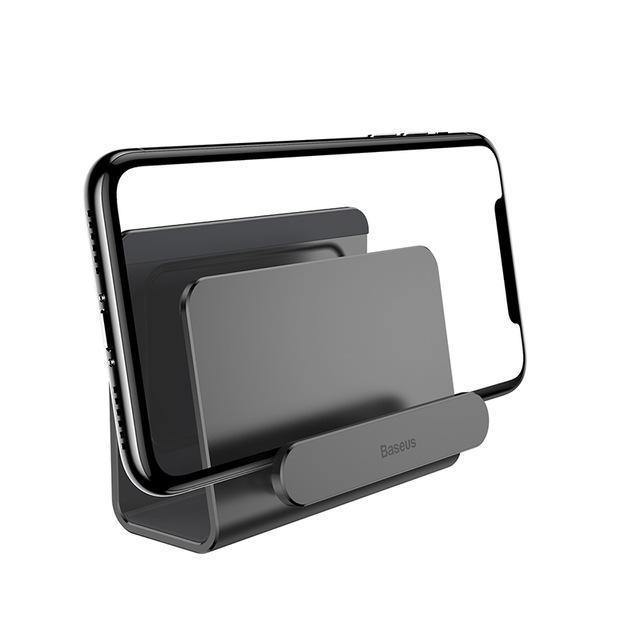 Planet Gates Baseus Metal Wall Mount Holder for iPhone Power bank Strong Adhesive Mobile Phone Holder Stand for Samsung Huawei Charger Socket