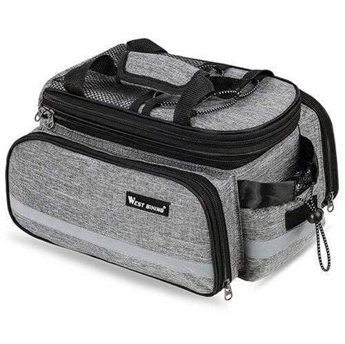 Planet Gates Gray Bike Waterproof Seat Pannier Pack Luggage Cycling Bag 10-25L Bicycle Pannier Bag Rear Rack Trunk Bag With Rain Cover