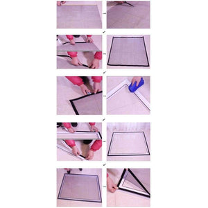 Planet Gates Gray black / 1 Mosquito nets for windows Self-adhesive Invisible screens Mosquito screens DIY Magic stickers simple window screening Custom