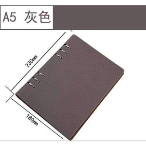 Planet Gates gray black / A5 A5 Dokibook Spiral Notebook Leather Cover Organizer Writing Pads LOGO Customized Notebooks And Agenda Planner Journal Book