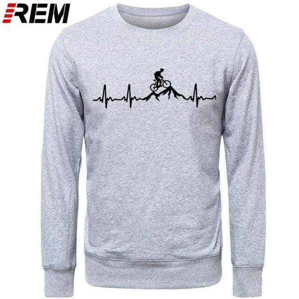 Planet Gates GRAY BLACK / XS Hoodies Mountain Bike Heartbeat Funny MTB Dirt Bike Plus Custom LONG Sleeve Men's Fashion Family Cotton Hoodies, Sweatshirts