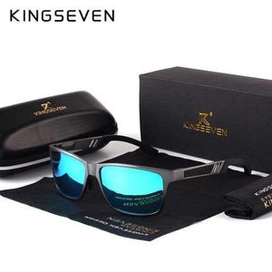 Planet Gates Gray Blue / Original KINGSEVEN Men Polarized Sunglasses Aluminum Magnesium Sun Glasses Driving Glasses Rectangle Shades For Men Oculos masculino Male