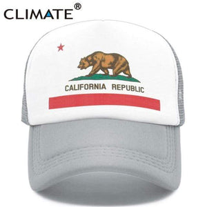 Planet Gates Gray Cap / Adult 55to58cm Head California Trucker Cap Men Bear California Republic Flag Cap  Funny Hip Hop Hat Cap Cool Summer Mesh Cap Adult  Kids Kid