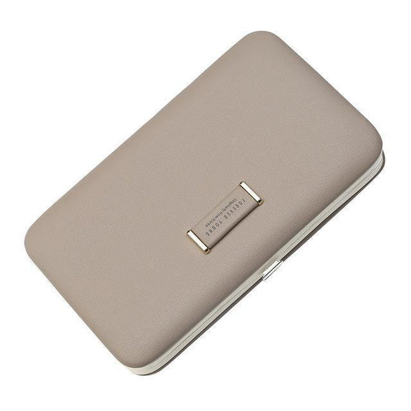 Planet Gates Gray Cell Phone Box Women Wallet Large Capacity Leather Wristband Clutch Wallet Female Fashion Ladies Long Purse HOT