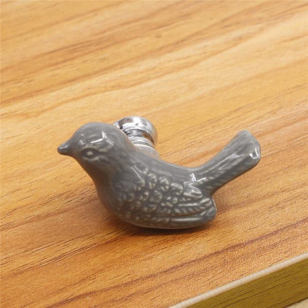 Ceramic Peace Dove Drawer Knobs 3D Cartoon Bird Cabinet Cupboard Handles Novelty Creative Fashion Furniture Handles Hardware