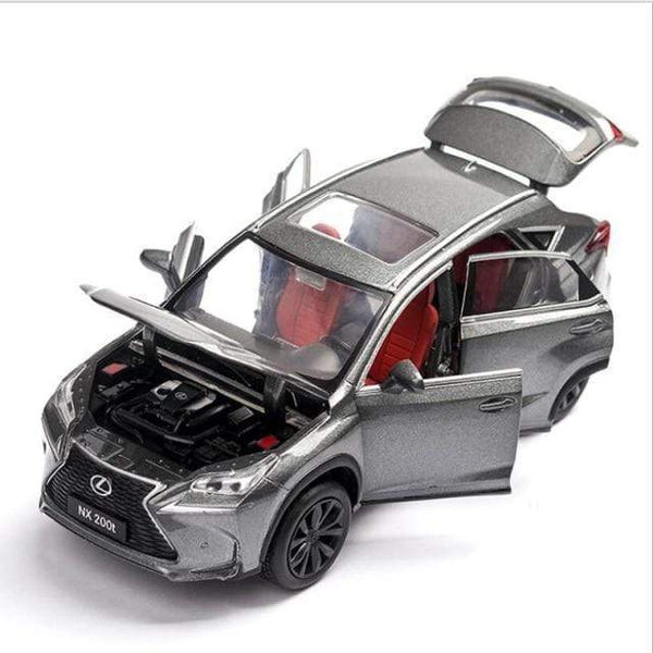 Planet Gates gray Children's Toy Car High Simulation Lexus NX200 Alloy Toy SUV Metal Die-Cast Model Vehicle Sound And Light Boy Toy Comaro