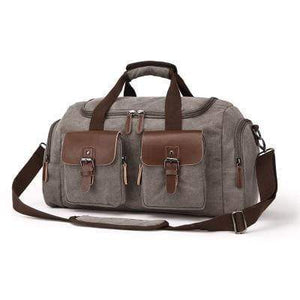 Planet Gates Gray / China Canvas Leather Men Travel Bag European Style Travel Bags Handbag High Capacity Shoulder Bag Travel Crossbody Baggage