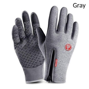 Planet Gates Gray / China / M Man Winter Skiing Gloves Touch Screen Waterproof Warm Fashion Windproof Cycling Zipper Outdoor Sports Gloves