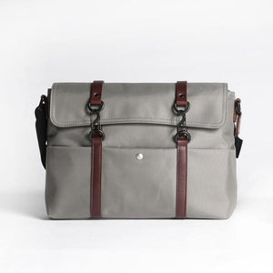 Planet Gates Gray / China Men's Messenger Bags Canvas Shoulder Bag Fashion Men Business Solid Color Travel Handbag for 13 Inch Laptop