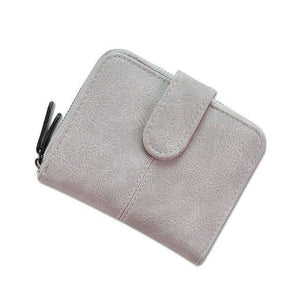 Planet Gates Gray / China Women's Small Wallet For Credit Card Female Coin Purse Leather Wallet Fashion Short Clutch Lady Solid Mini Purse Women Wallets