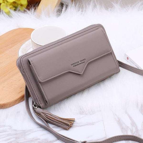 Planet Gates Gray / China Women Wallets Leather Shoulder Bag  Fashion Large Capacity Card Holder Female Zipper Wallet Slim Purse