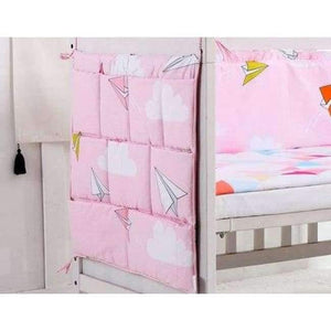 Planet Gates Gray Cotton Grey Baby Bed Hanging Storage Bag Newborn Crib Organizer Toy Diaper Pocket for Babies Bedding Set 50*60CM