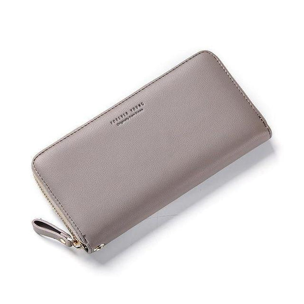 Planet Gates Gray Designed Women Long Clutch Wallet Large Capacity Wallets Female Purse Lady Coin Purses Phone Card Holder Carteras